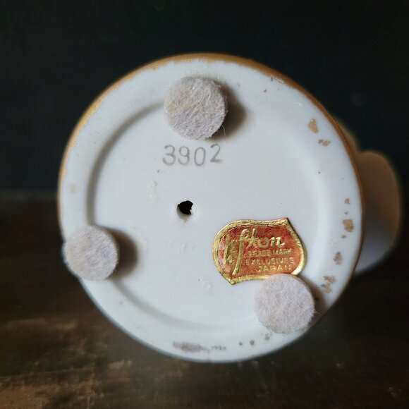 Vintage Lefton Bisque Porcelain Bust Of Boy With Gold Accent - Picture 8 of 8